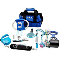 Produktbild von P & K 15-teiliges Hundepflege- und Spielset in Blau für erwachsene Hunde