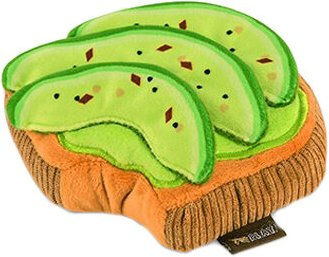 P.L.A.Y. Barking Brunch Avo-doggo Toast Quietschspielzeug für Hunde aus Polyester in Braun und Grün - 87 g – Bild 1 von 4