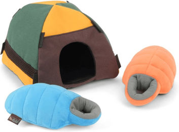 P.L.A.Y. Camp Corbin Collection Trailblazing Tent Quietschspielzeug für Hunde aus Polyester – Bild 1 von 5