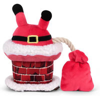 Produktbild von P.L.A.Y. Clumsy Claus Quietschspielzeug für Hunde aus Polyester in Rot - 160 g