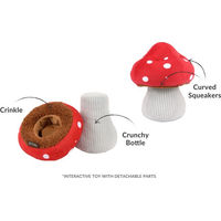 Produktbild von P.L.A.Y. Pet Blooming Buddies Mutt Mushroom Plüschtier in Rot und Weiß