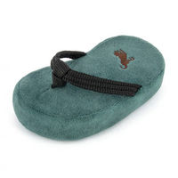 Produktbild von P.L.A.Y. Pet Globetrotter Plüschspielzeug Slipper in Schwarz und Grün