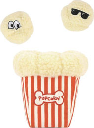P.L.A.Y. Pet Lifestyle and You Hollywood Collection Poppin Pupcorn Plüschspielzeug für Hunde in Rot und Weiß – Bild 1 von 5
