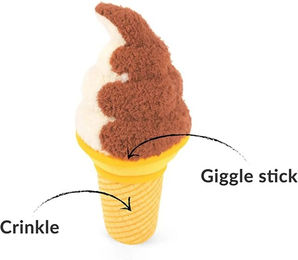 P.L.A.Y. Pet Lifestyle & You Snack Attack Swirls n Slobbers Soft Serve Plüschspielzeug für Hunde in Beige und Bunt – Bild 1 von 8