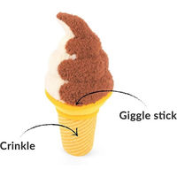 Produktbild von P.L.A.Y. Pet Lifestyle & You Snack Attack Swirls n Slobbers Soft Serve Plüschspielzeug für Hunde in Beige und Bunt