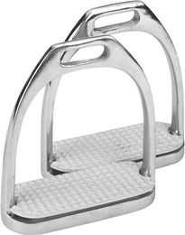 Paarweise Edelstahl Reitsteigbügel mit Gurt Covalliero – Bild 1 von 3