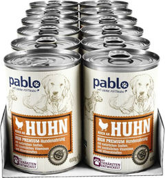 Produktbild von Pablo Hundenahrung Reich an Huhn - 12 x 400 g