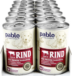 Produktbild von Pablo Hundenahrung Reich an Rind - 12 x 400 g
