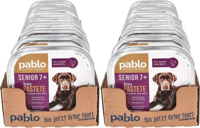 Produktbild von Pablo Senior 7+ feine Pastete mit Huhn und Reis - 20 x 300 g