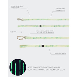 Produktbild von Paikka Glow Leine Marmor Grün 2,5 cm