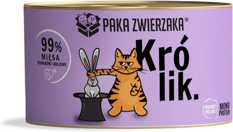 Produktbild von PAKA ZWIERZAKA Kaninchen Nassfutter für Katzen - 200 g