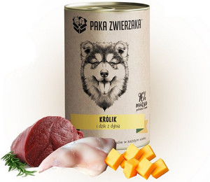 Produktbild von PAKA ZWIERZAKA Kaninchen- und Wildschweinfutter mit Kürbis für Hunde - 400 g
