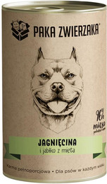 Produktbild von PAKA ZWIERZAKA Lamm und Apfel mit Minze Nassfutter für Hunde - 400 g