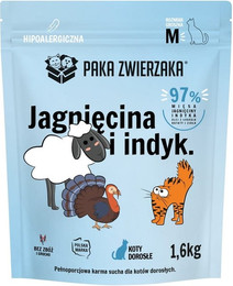Produktbild von PAKA ZWIERZAKA Trockenfutter Lamm und Truthahn für Katzen M 1,6 kg