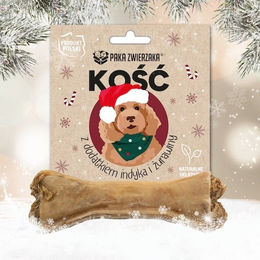 Produktbild von PAKA ZWIERZAKA Weihnachtsknochen mit Pute und Cranberry 12 cm Größe M 55g