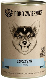 Produktbild von PAKA ZWIERZAKA Wild und Lachs Nassfutter für Hunde - 400 g