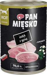 Produktbild von Pan Mięsko Cat Truthahn mit Gans - 12 x 400 g