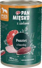 Produktbild von Pan Mięsko Dog Pastete mit Ente - 12 x 400 g