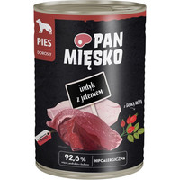 Produktbild von Pan Mięsko Dog Truthahn mit Hirsch Nassfutter - 12 x 400 g