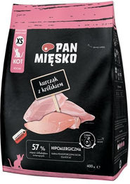 Produktbild von PAN MIĘSKO Trockenfutter Huhn mit Kaninchen für Kätzchen XS knusprig 400 g