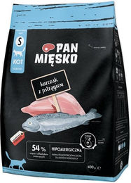 Produktbild von PAN MIĘSKO Trockenfutter mit Hähnchen und Forelle für adulte Katzen S 400 g