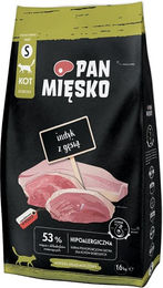 Produktbild von PAN MIĘSKO Trockenfutter mit Truthahn und Gans für adulte Katzen hypoallergen 1,6 kg
