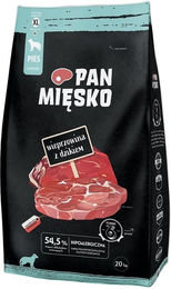 Produktbild von PAN MIĘSKO Trockenfutter Wildschwein mit Schweinefleisch für adulte Hunde XL hypoallergen 20kg