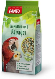 Produktbild von PANTO Großsittich- und Papageienfutter mit Pluramin - 4 x 2,5 kg