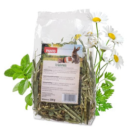Produktbild von PANTO® Kräutermix Nagerfutter Ergänzungsfutter Zwergkaninchenfutter - 100 g