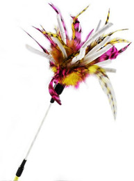 Produktbild von Papierfaser Spirale Hühnerfeder Rute Katzenstab Feder Katzenstab Kunststoff Katzenzubehör Katzenspielzeug