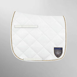 Produktbild von Passier Schabracke mit Wappen Dressur weiß