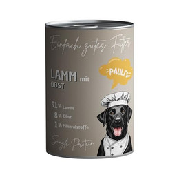 Produktbild von PAULI's Nassfutter für Hunde Lamm & Obst - 6 x 800 g