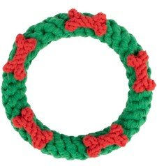 Produktbild von Paw Care Harry Barker Seilspielzeug Knochenkranz grün