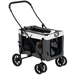Produktbild von PawHut 2 in 1 Hundewagen klappbar für Hunde & Katzen bis 10 kg