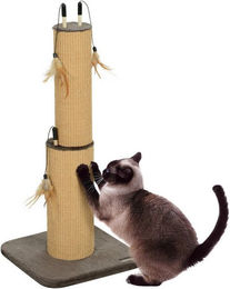 Produktbild von PawHut 2-in-1 Kratzstamm mit Jute und Feder