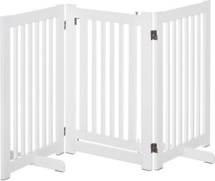 Produktbild von PawHut Absperrgitter Holz freistehend für Hunde