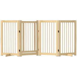 Produktbild von PawHut Absperrgitter Hunde 91 cm Schutzgitter aus Holz Hundegitter Freistehend