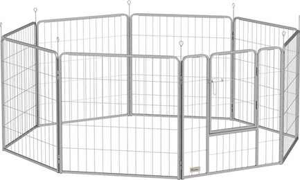 Produktbild von PawHut Freigehege Welpenauslauf, 8-TLG Hundelaufstall, Welpenlaufstall