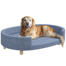 Produktbild von PawHut Großes Hundesofa mit abnehmbarem Kissen und Holzbeinen