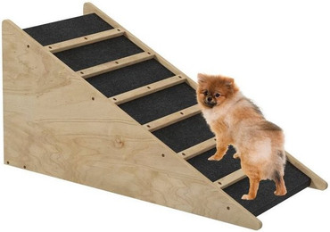 Produktbild von PawHut Haustierrampe aus Mehrschichtplatte und Tannenholz