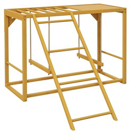 Produktbild von PawHut Hühner-Spielgerüst aus Holz mit Schaukeln und Leiter für 3-4 Hühner