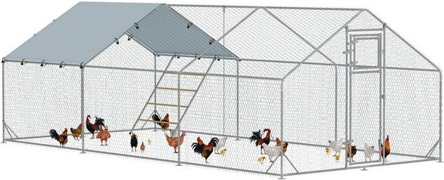 Produktbild von PawHut Hühnerstall 300 x 600 x 195 cm mit UV-beständiger Abdeckung