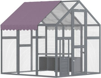 Produktbild von PawHut Hühnerstall aus Tannenholz mit wasserdichtem Dach