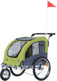 Produktbild von PawHut Hundeanhänger Jogger Fahrradanhänger Grün