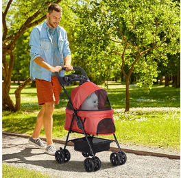 Produktbild von PawHut Hundebuggy Hundewagen mit verstellbarem Dach