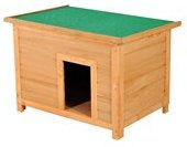 PawHut Hundehütte aus lasiertem Tannenholz mit aufklappbarem Dach – Bild 1 von 10