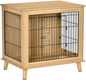 Produktbild von PawHut Hundekäfig aus Holz mit erhöhtem Design