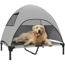 Produktbild von PawHut Hundeliege Outdoor mit Dach für große Hunde