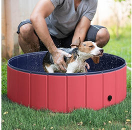 PawHut Hundepool Schwimmbad, (Hundebadewanne, 1-tlg., Schwimmbecken), für Garten, Balkon, Rot – Bild 1 von 5