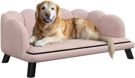 Produktbild von PawHut Hundesofa mit waschbarem Bezug und Holzbeinen für mittelgroße Hunde